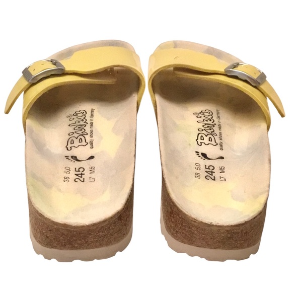 Birkenstock Catalina Birki’s Yellow Slide Sandal Birko-Flor Size: 7 Med/Narrow - Picture 5 of 12